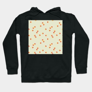 Scattered Dots Minimalist Geometric Pattern - Bright Colorful Ecru Hoodie